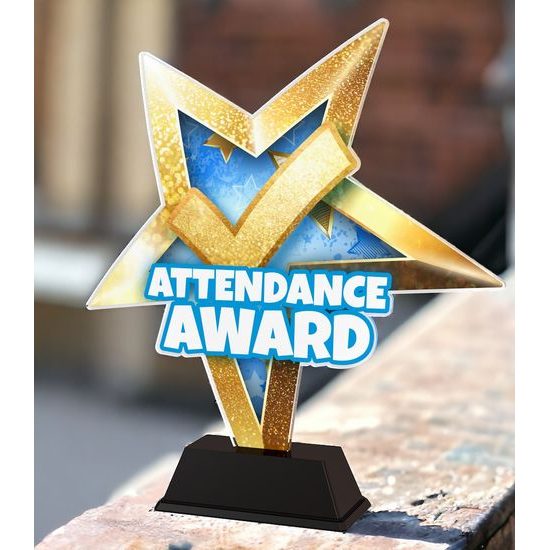 Attendance Award Star Trophy