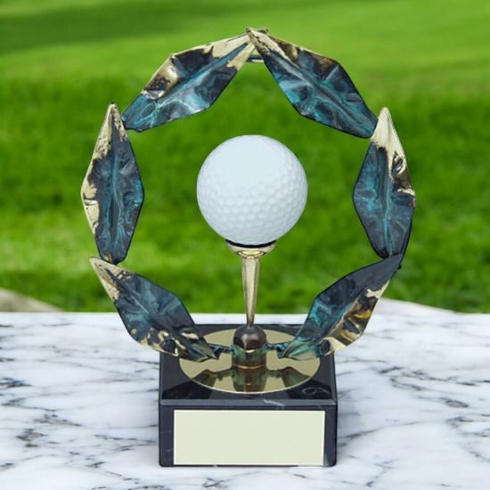 Zaragoza Golf Laurel Handmade Metal Trophy