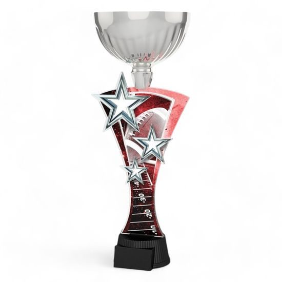 Triple Star Amercian Football Silver Trophy Cup