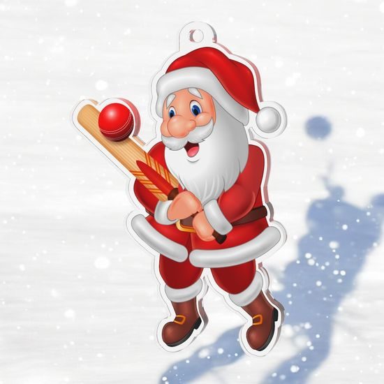 Jolly Father Christmas Cricket Medal