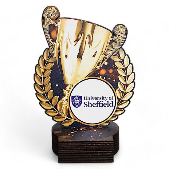 Grove Custom Printed Logo Cup Real Wood Trophy