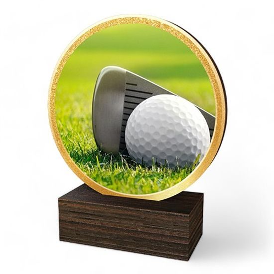 Holt Colour Golf Real Wood Trophy
