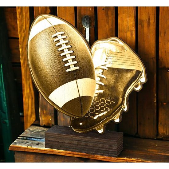 Sierra Classic American Football Real Wood Trophy