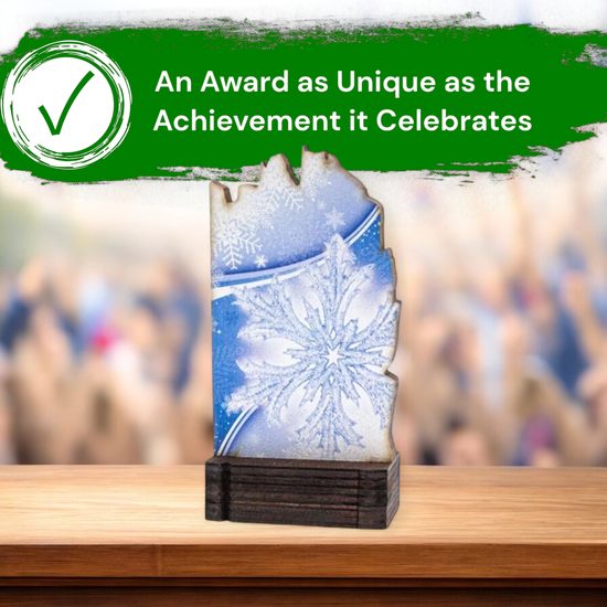 Shard Snowflake Eco Friendly Wooden Trophy