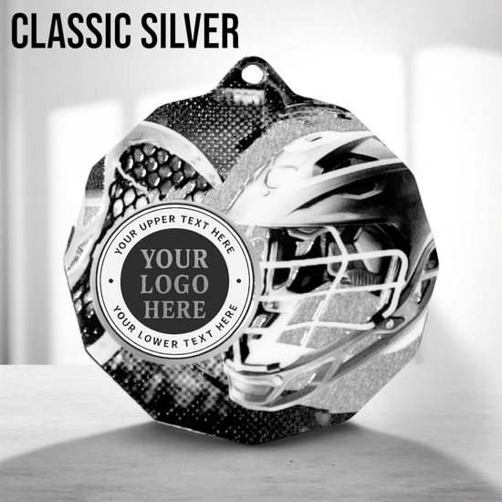 Dodeca Lacrosse Stainless Steel Logo Insert Medal
