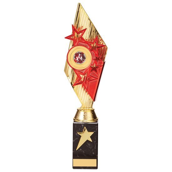 Pizzazz Gold and Red Stars Trophy