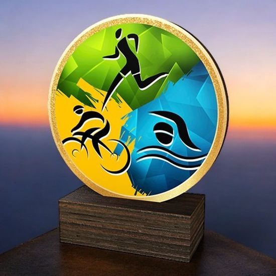 Holt Colour Triathlon Real Wood Trophy