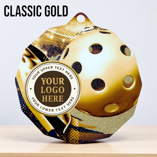 Dodeca Pickleball Stainless Steel Logo Insert Medal
