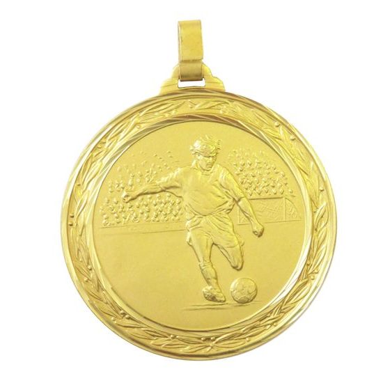 Diamond Edged Football Player Large Gold Medal