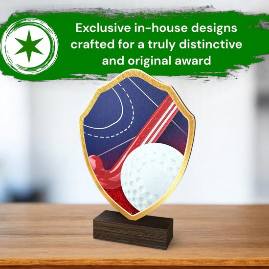 Arden Hockey Real Wood Shield Trophy