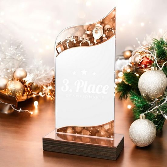 United Acrylic Wood Bronze Santa Run Award