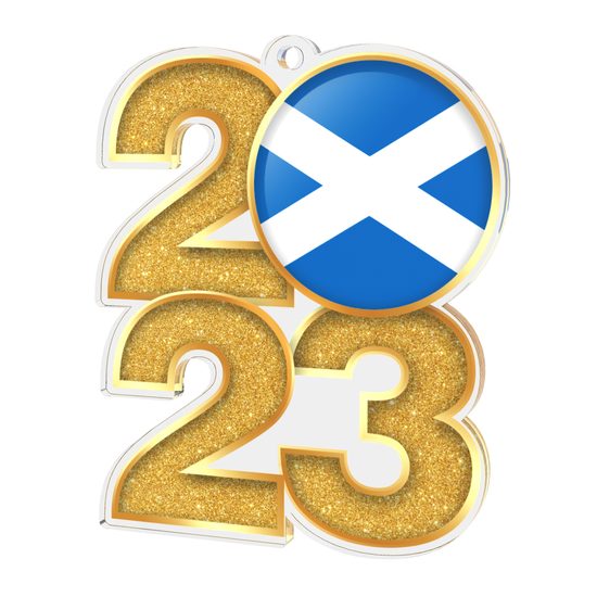 Scotland Flag Acrylic 2023 Medal