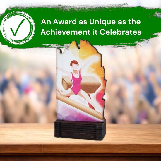 Shard Gymnastics Eco Friendly Wooden Trophy