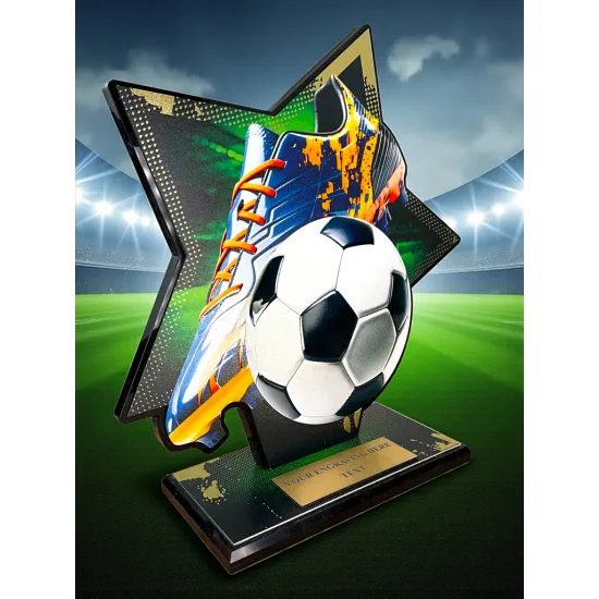 Liano Metal & Acrylic Star Football Trophy