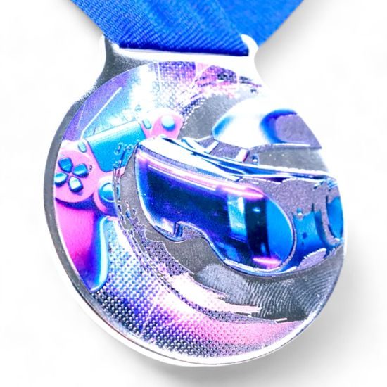 Vulcan eSports Silver Texture Print Medal