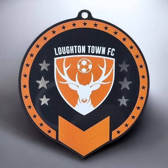 Custom Made Black Acrylic Club Logo Superstars Medal