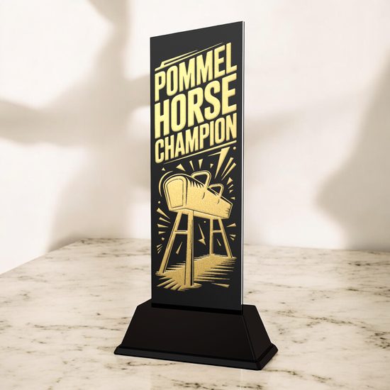Shadowline Pommel Horse Champion Trophy – Stainless Steel Award