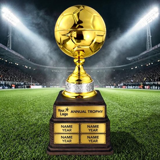 Arena Gold Metal Football Trophy
