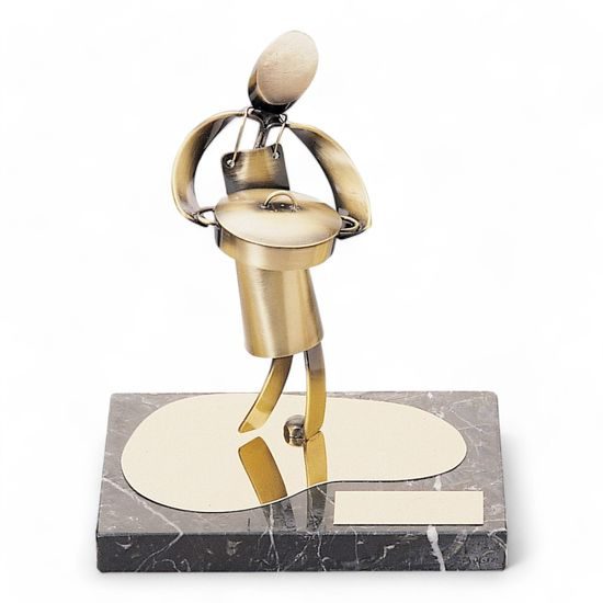 Aegean Cooking Chef Handmade Metal Trophy