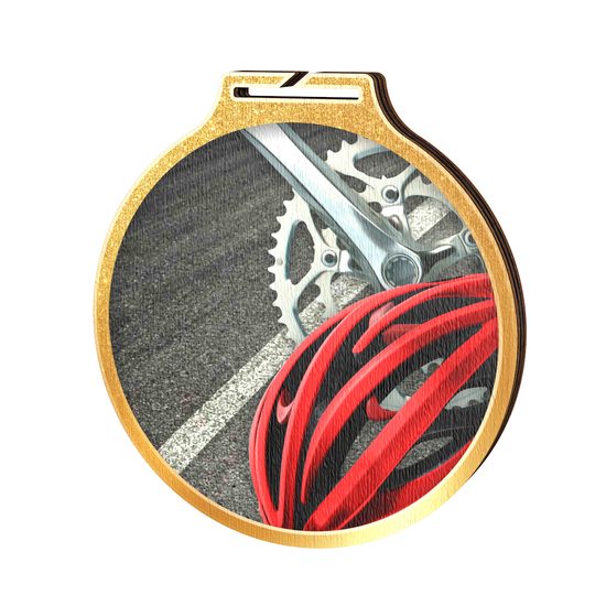 Habitat Cycling Gold Eco Friendly Wooden Medal