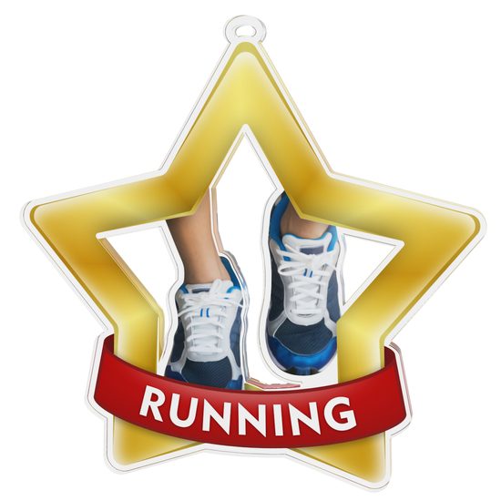 Running Mini Star Gold Medal