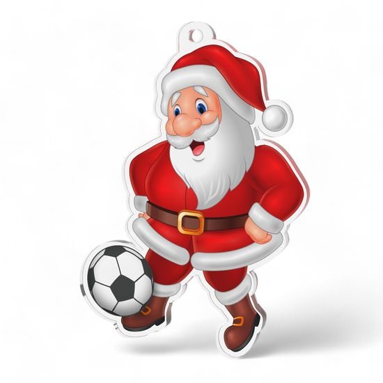 Jolly Father Christmas Football Medal