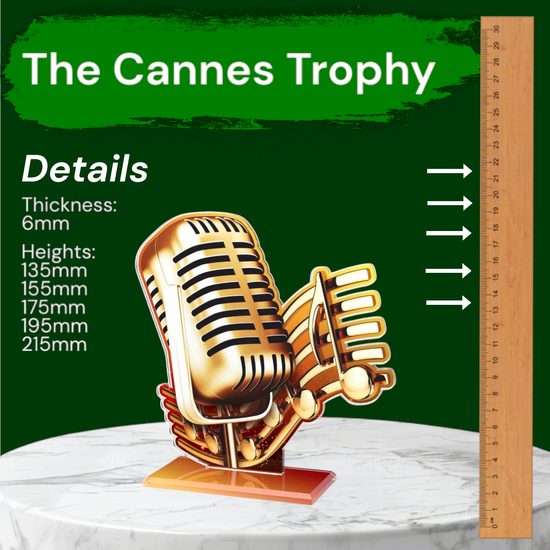 Cannes Microphone Singing Trophy