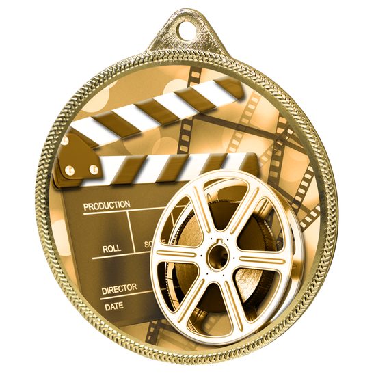 Film Classic Texture 3D Print Gold Medal