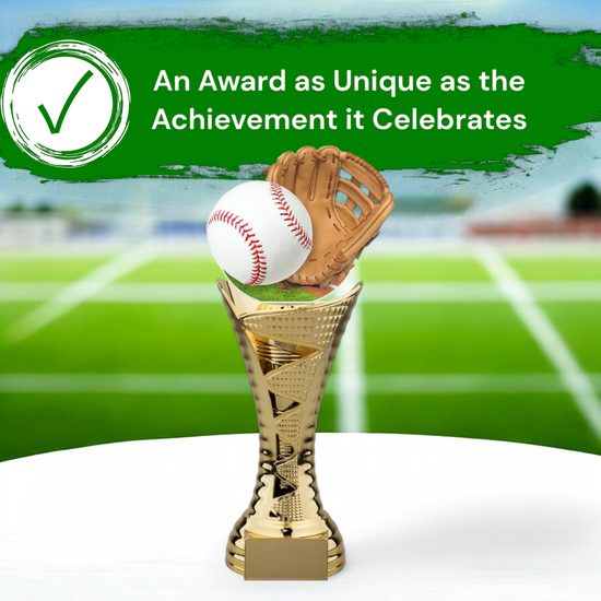 Trieste Baseball Glove and Ball Trophy