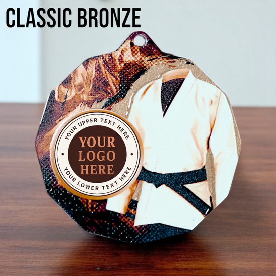 Dodeca Martial Arts Kimono Stainless Steel Logo Insert Medal