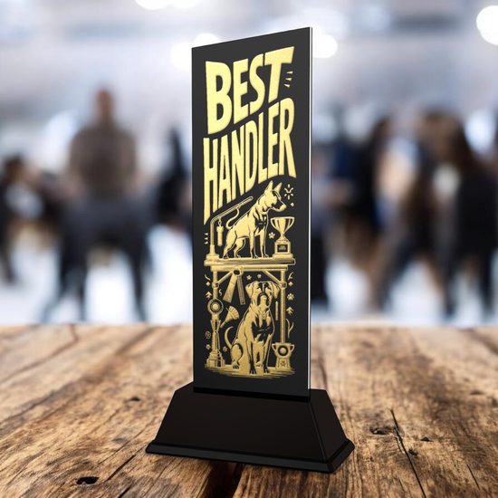 Shadowline Best Handler Dog Trophy – Stainless Steel Award
