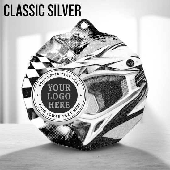 Dodeca Motocross Stainless Steel Logo Insert Medal
