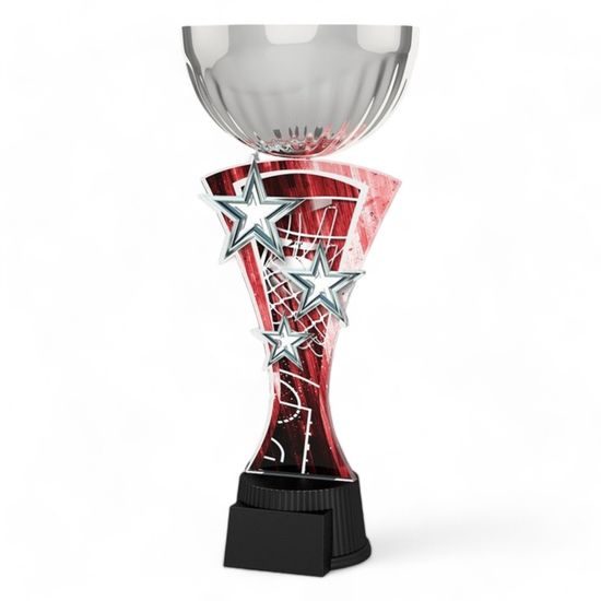 Triple Star Basketball Silver Trophy Cup