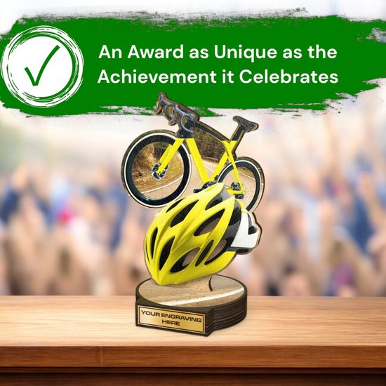 Grove Road Bike Real Wood Trophy