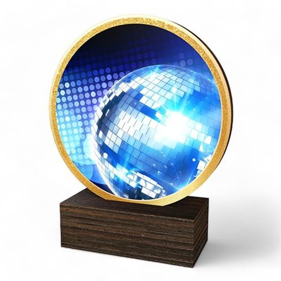 Holt Colour Disco Ball Real Wood Trophy