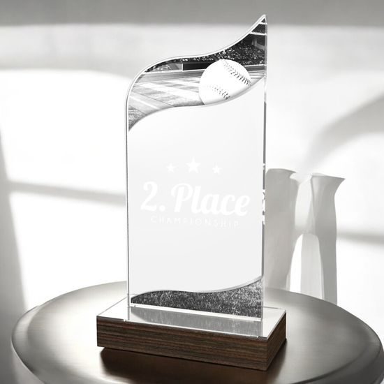 United Baseball Acrylic Wood Fusion Trophy