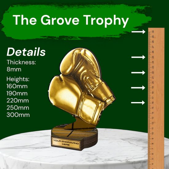 Grove Classic Boxing Wood Trophy