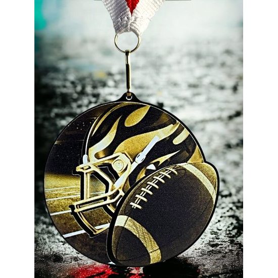 Rincon Classic American Football Black Acrylic Medal