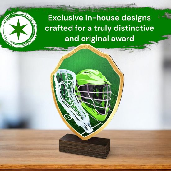 Arden Lacrosse Real Wood Shield Trophy
