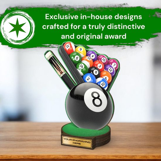 Grove Pool Real Wood Trophy