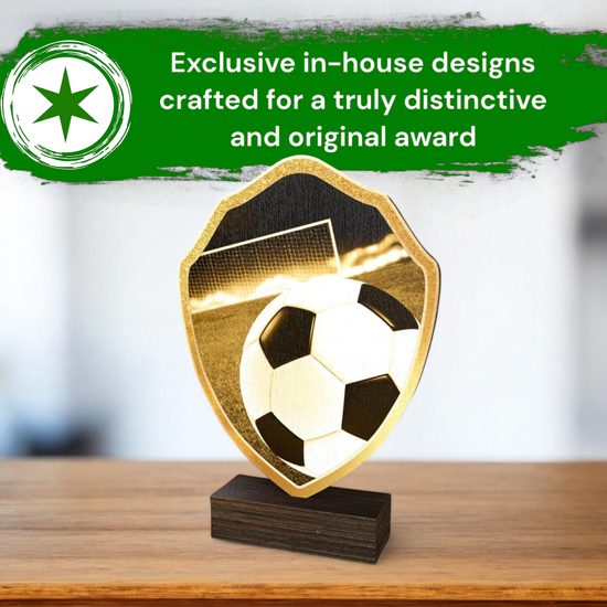Arden Classic Football Real Wood Shield Trophy