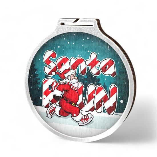Habitat Santa Run Eco Friendly Wooden Medal