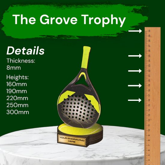 Grove Padel Tennis Real Wood Trophy