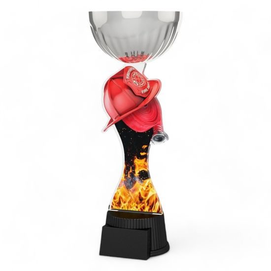 Montreal Firefighter Helmet and Hose Silver Cup Trophy