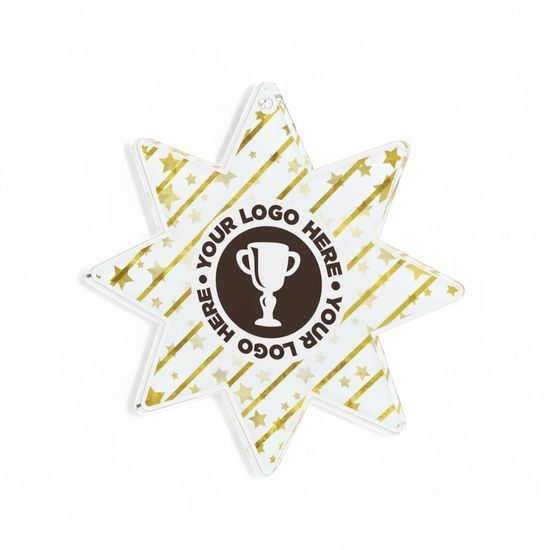 Christmas Star Logo Custom Made Printed Medal