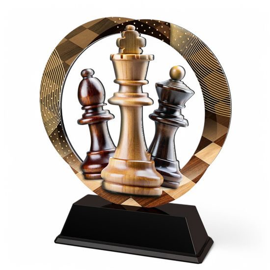 Onyx Stainless Steel Chess Trophy