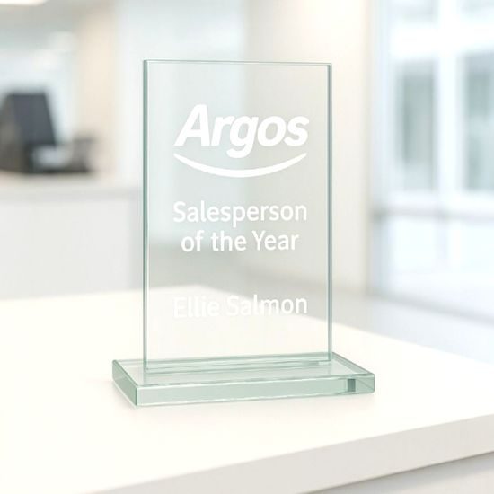 Aurora Glass Engraved Glass Award