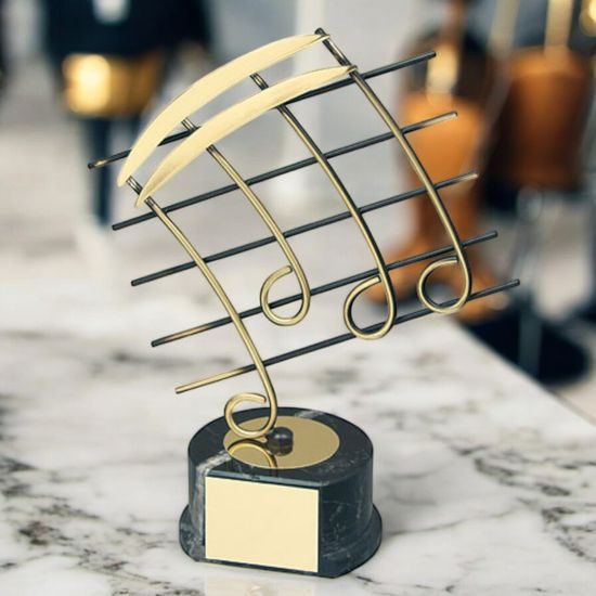 Lucar Musical Notes Handmade Metal Trophy
