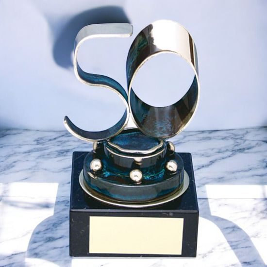 Zaragoza 50 Years Handmade Metal Trophy