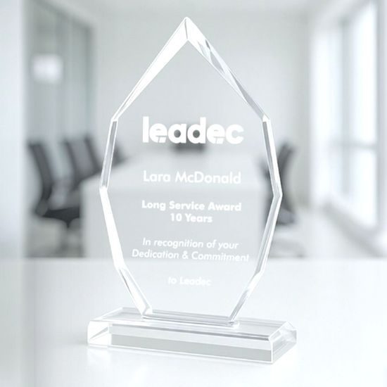 Obsidian Engraved Glass Award